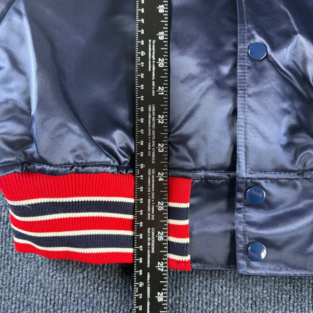 Vintage Starter Boston Red Sox Satin Jacket Diamond Collection Navy Blue Mens L